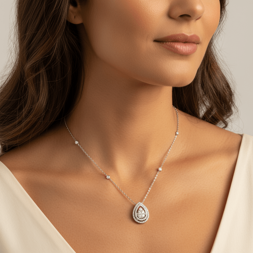 Fixed_Diamond_Set_Chain_Pear_Halo_Diamond_Pendant_Zoom