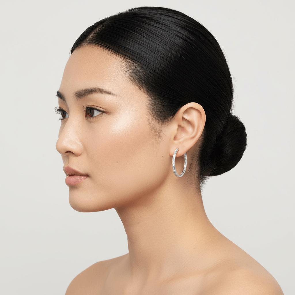 Grain_Set_0_9ct_Round_Diamond_Hoops_Earrings_Zoom