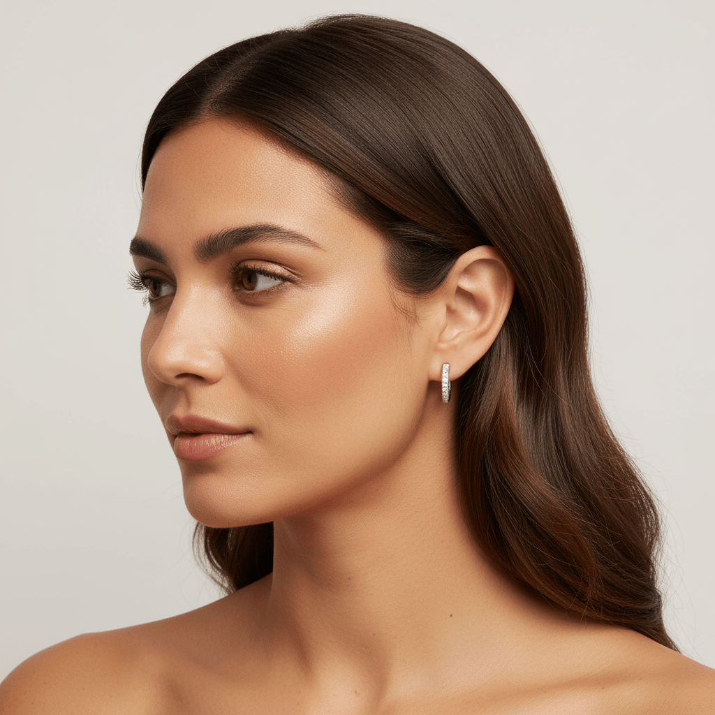 Grain_Set_Small_Round_Diamond_Hoops_Earrings_On_Model_2