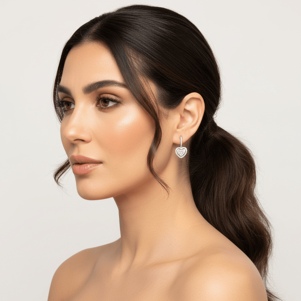 Heart_Diamonds_Drop_Earrings_On_Model_2
