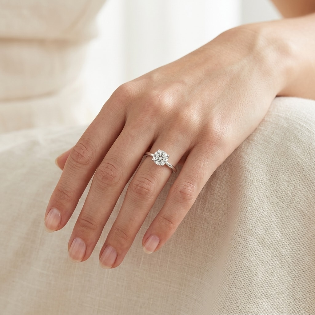 Heart_Shape_Cut_Out_Setting_Round_Solitaire_Lab_Grown_Diamond_Engagement_Ring_On_Hand