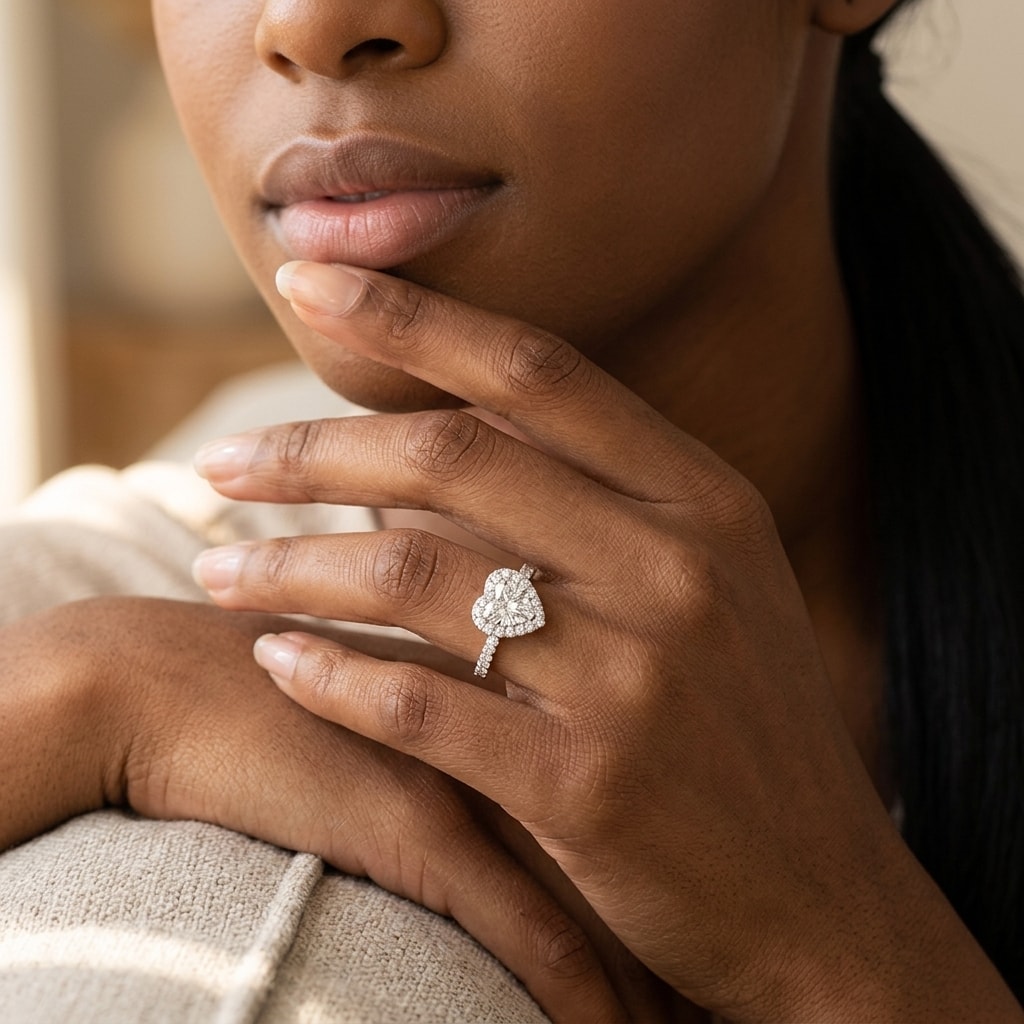 Heart_Shape_Halo_Lab_Grown_Diamond_Engagement_Ring_On_Model