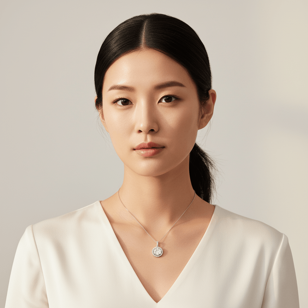 Heavy_Halo_Pave_Diamond_Pendant_On_Model