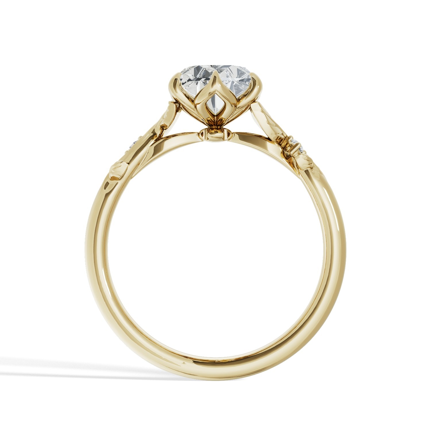 Hexagonal_Diamond_Set_Leafs_Band_Engagement_Ring_top_view_yellow_gold.jpg