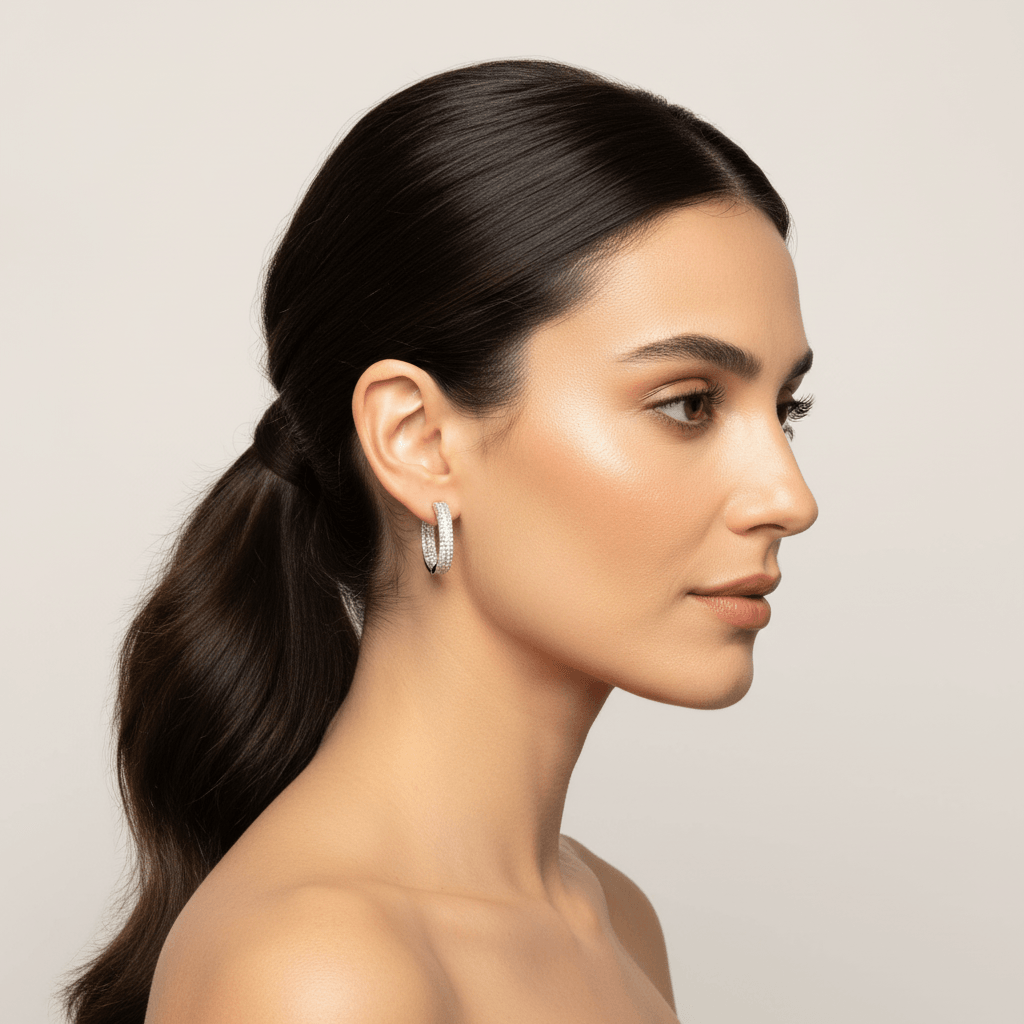 In_and_Out_Princess_Cut_Three_Row_Diamonds_Hoop_Earrings_Zoom