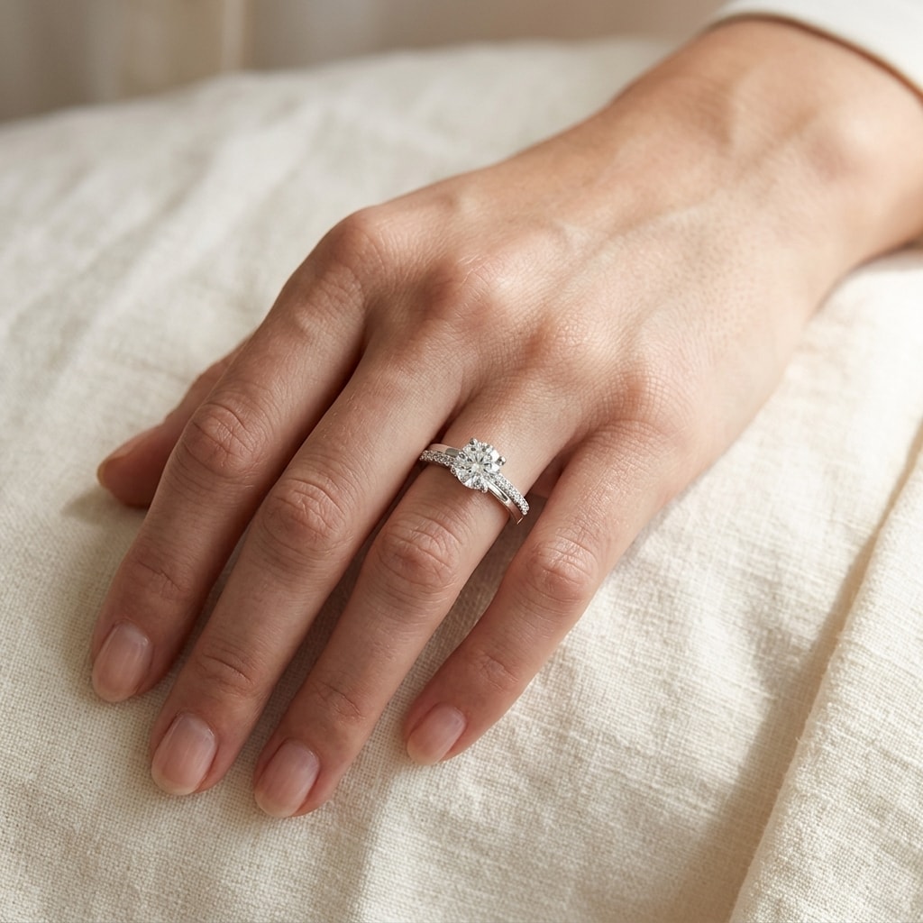 Interweaving_Micro_Set_Band_Round_Diamond_Engagement_Ring_On_Hand