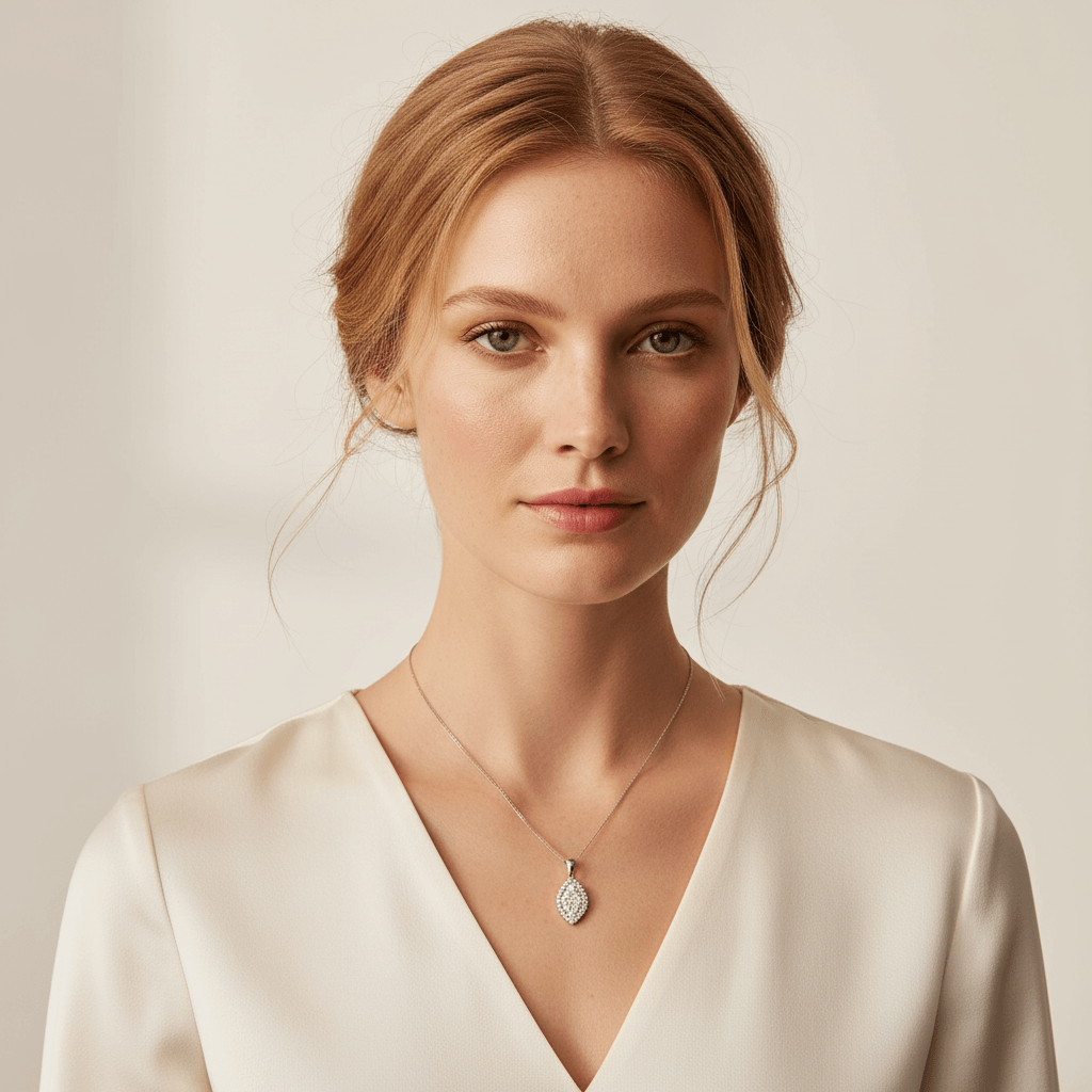 Leaf_Shaped_Medium_Pave_Diamond_Pendant_On_Model