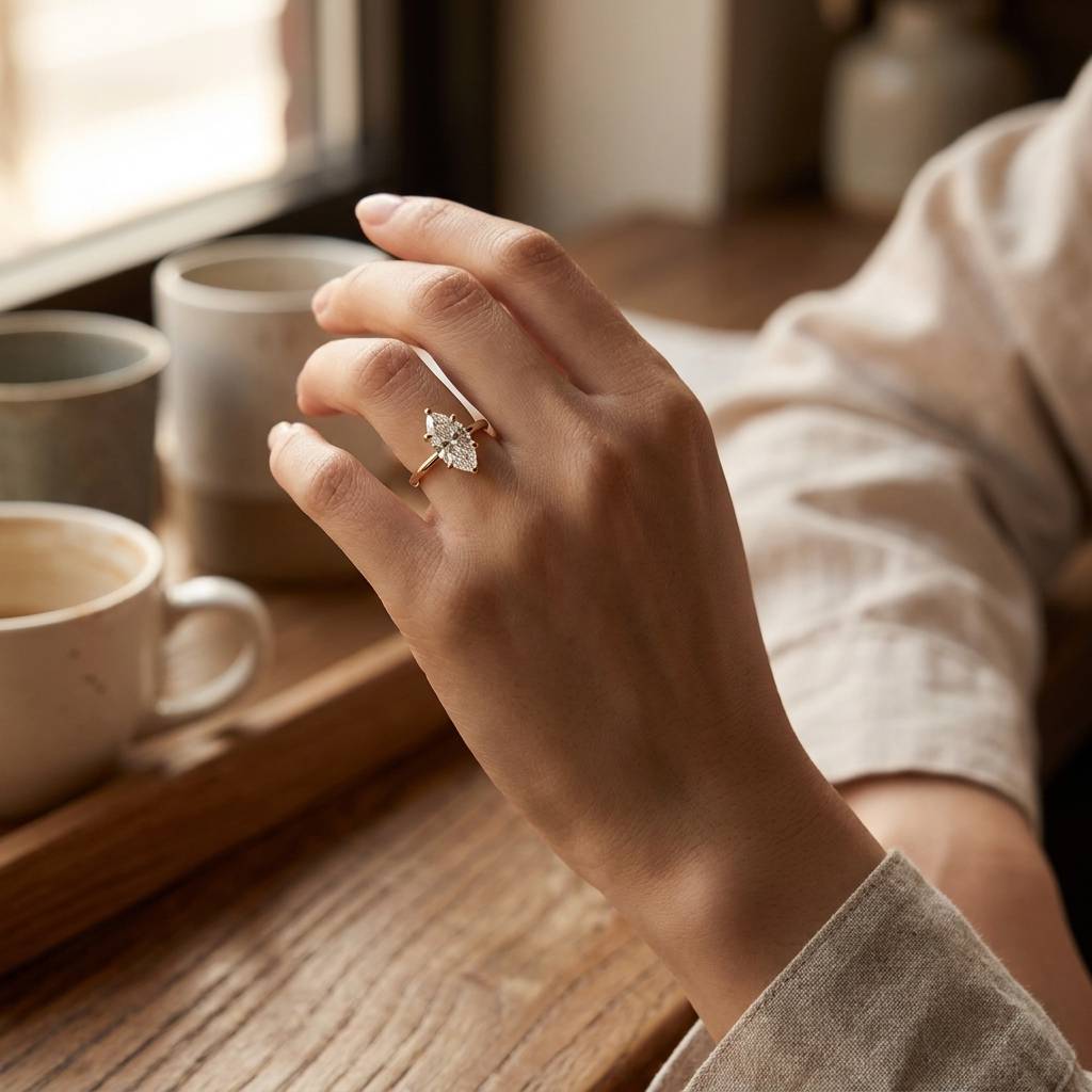 Marquise_Lab_Grown_Solitaire_Style_Engagement_Ring_On_Hand