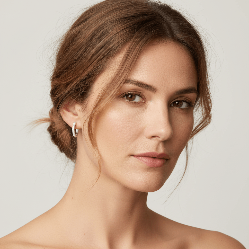 Micro_Set_Round_Diamond_Hoops_Earrings_On_Model