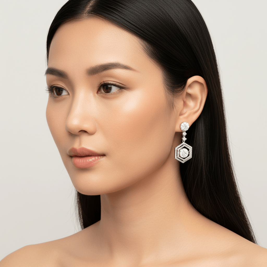 Moveable_Drop_Diamond_Earrings_On_Model_2