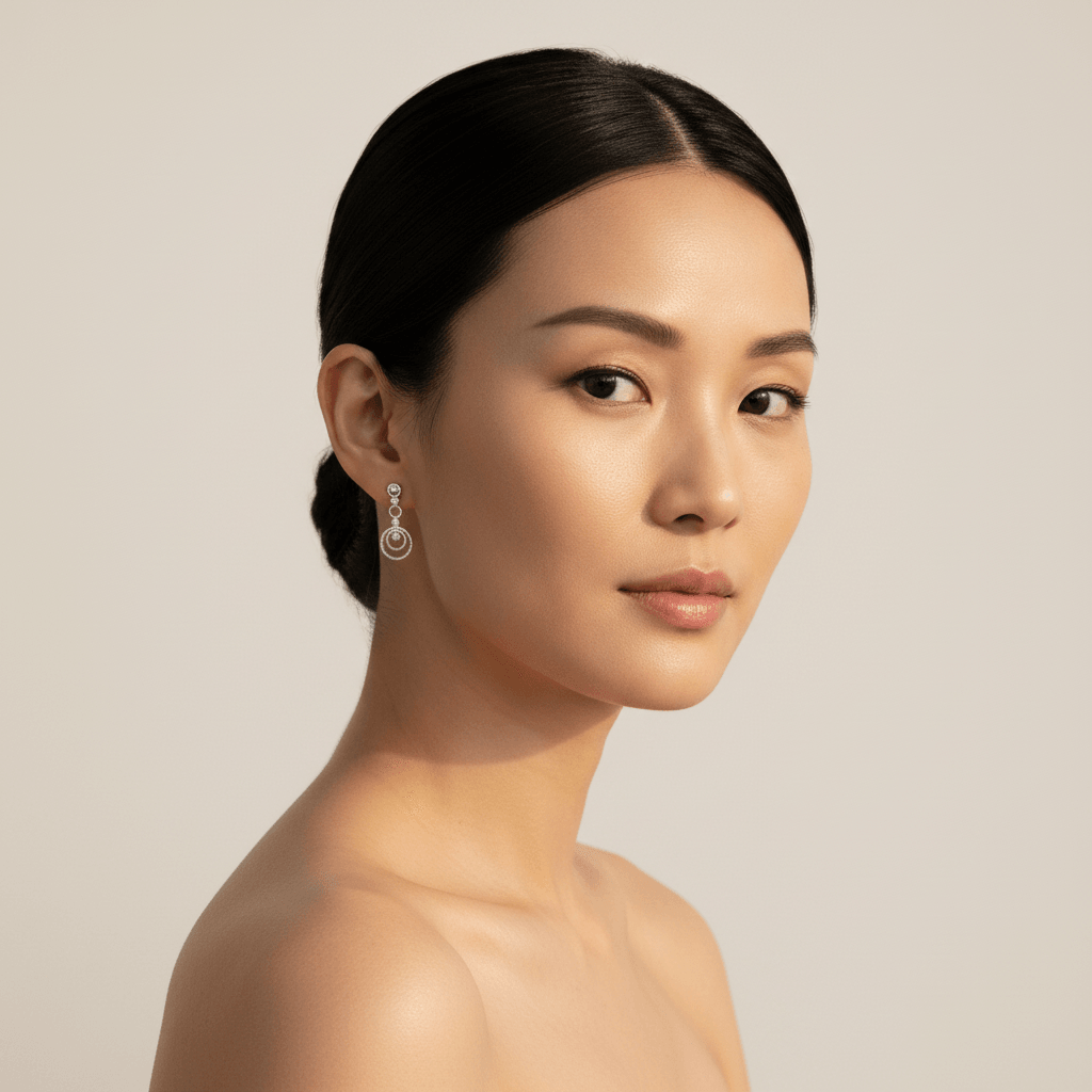 Open_Circle_Diamonds_Drop_Earrings_On_Model