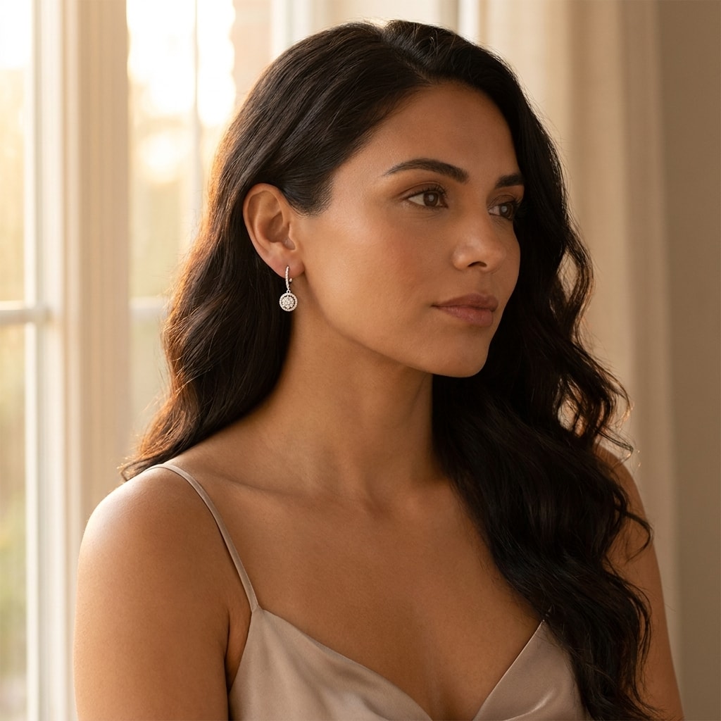 Open_Halo_Drop_Hoops_Diamond_Earring_On_Model_2
