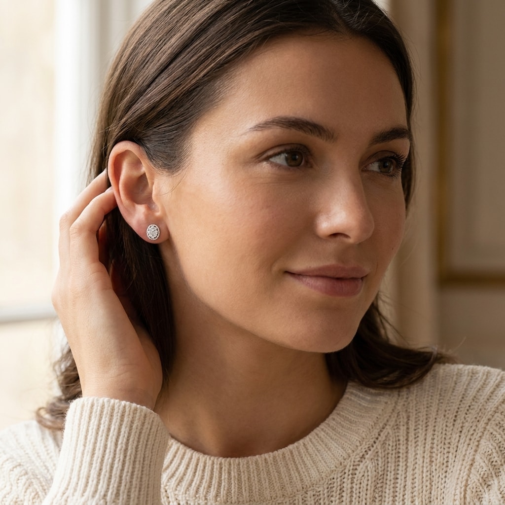 Open_Halo_Pave_Diamond_Earrings_Studs_On_Model