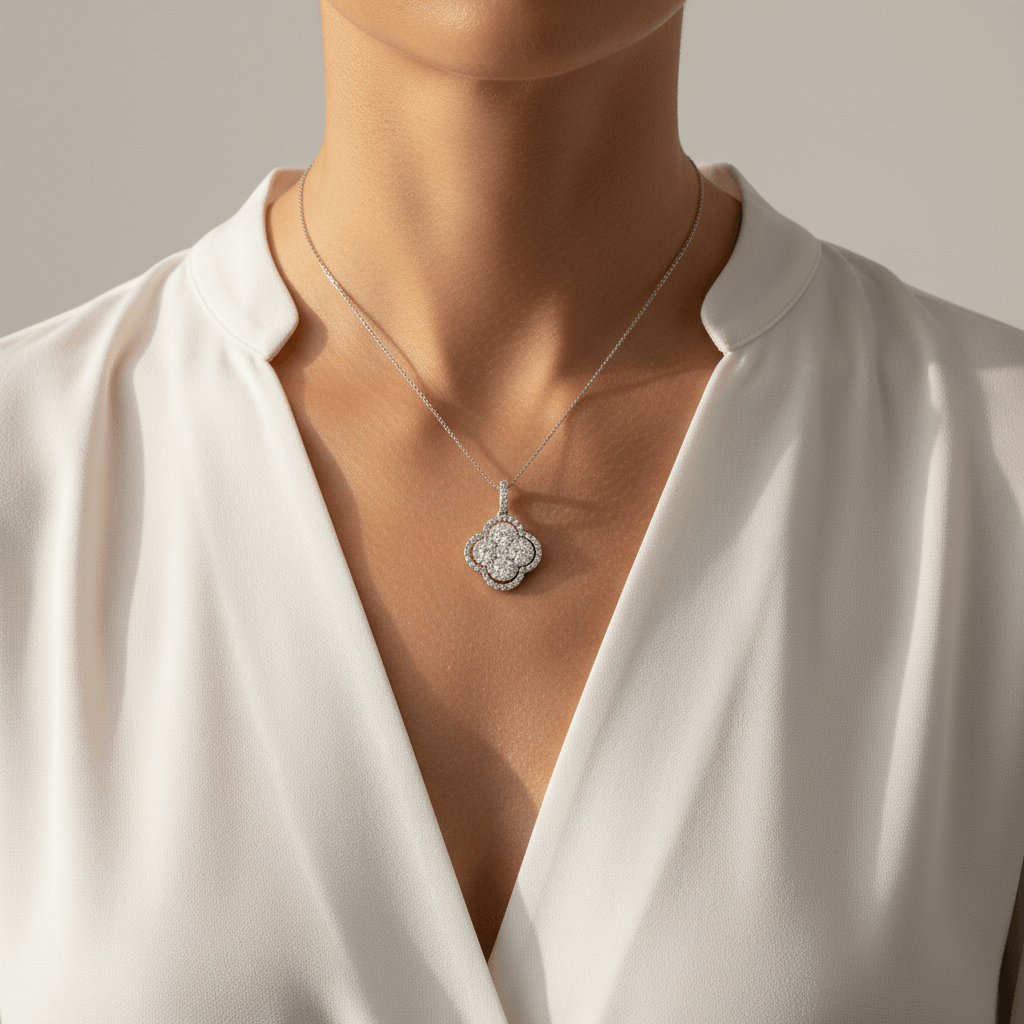 Open_Halo_Pave_Set_Diamond_Pendant_On_Model_2