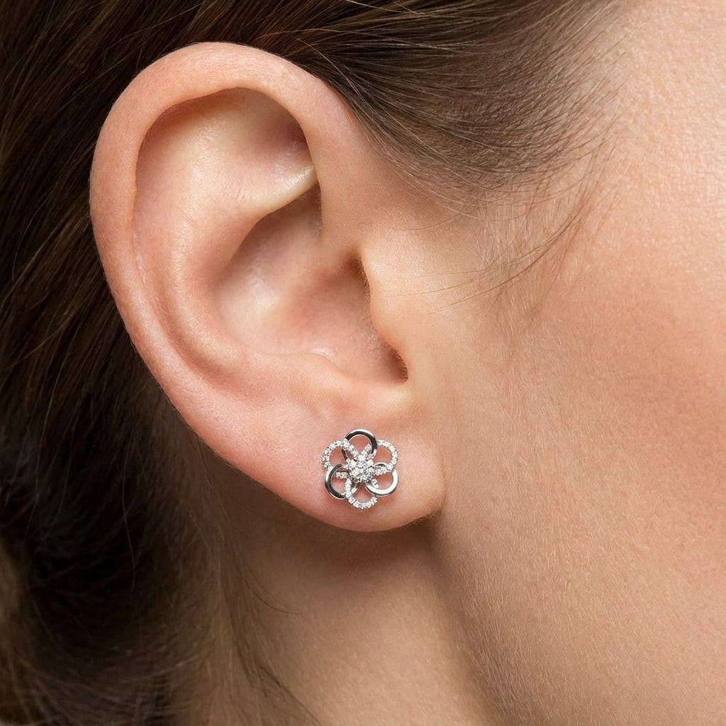 Open_Mix_Flower_Shape_Diamond_Earrings_Studs_Zoom