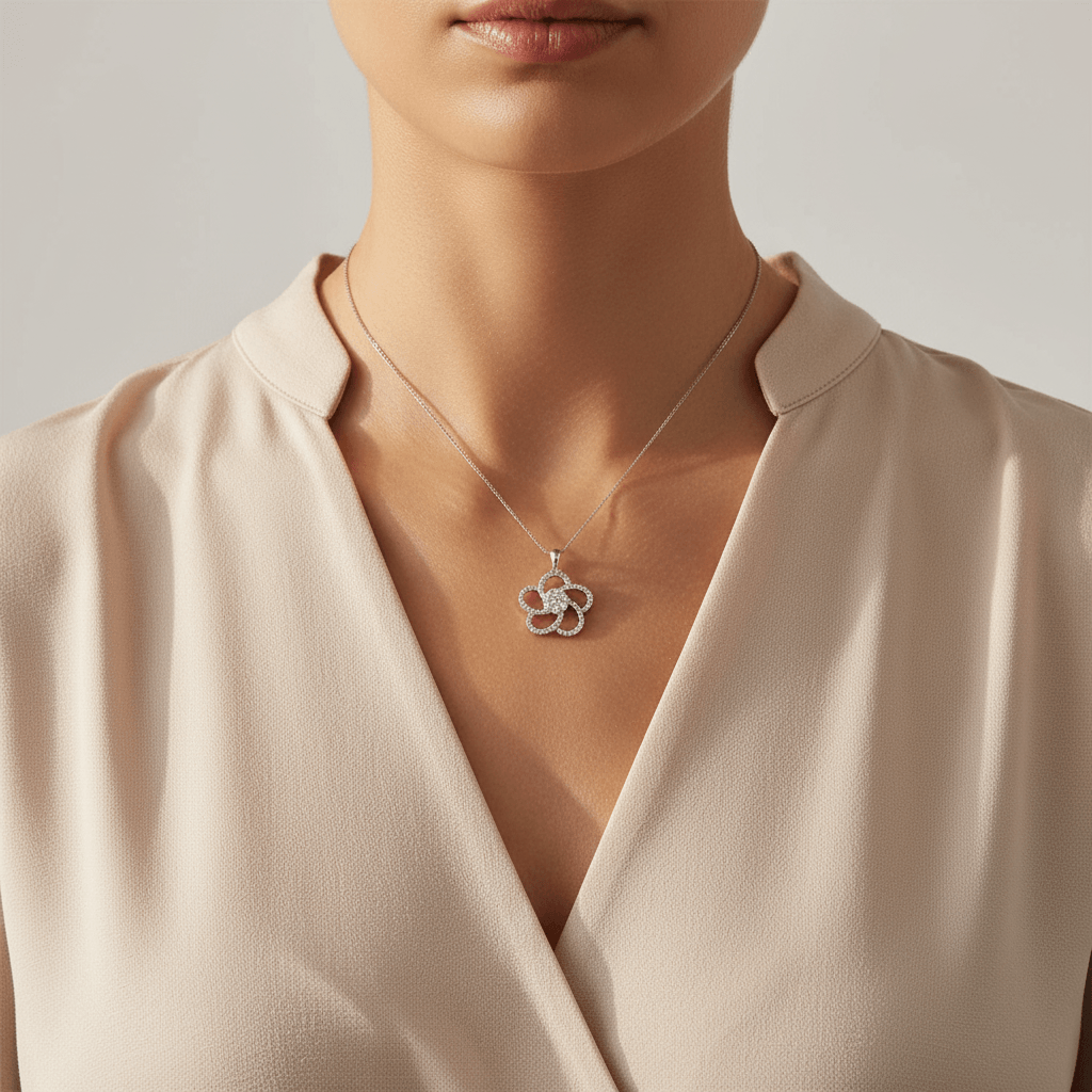 Open_Swirl_Flower_Diamond_Pendant_On_Model_2