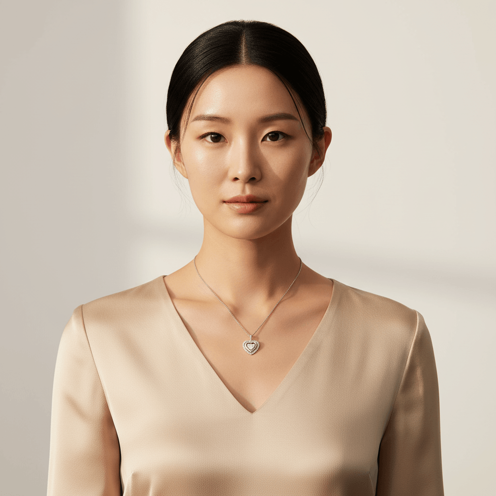 Outer_Halo_Heart_Diamond_Pendant_On_Model