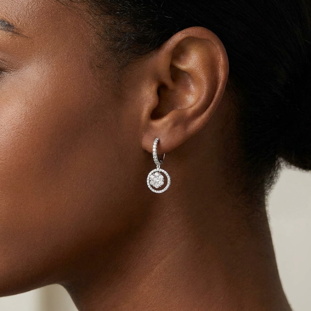 Outer_Round_Pave_Drop_Hoops_Diamond_Earring_On_Model_2