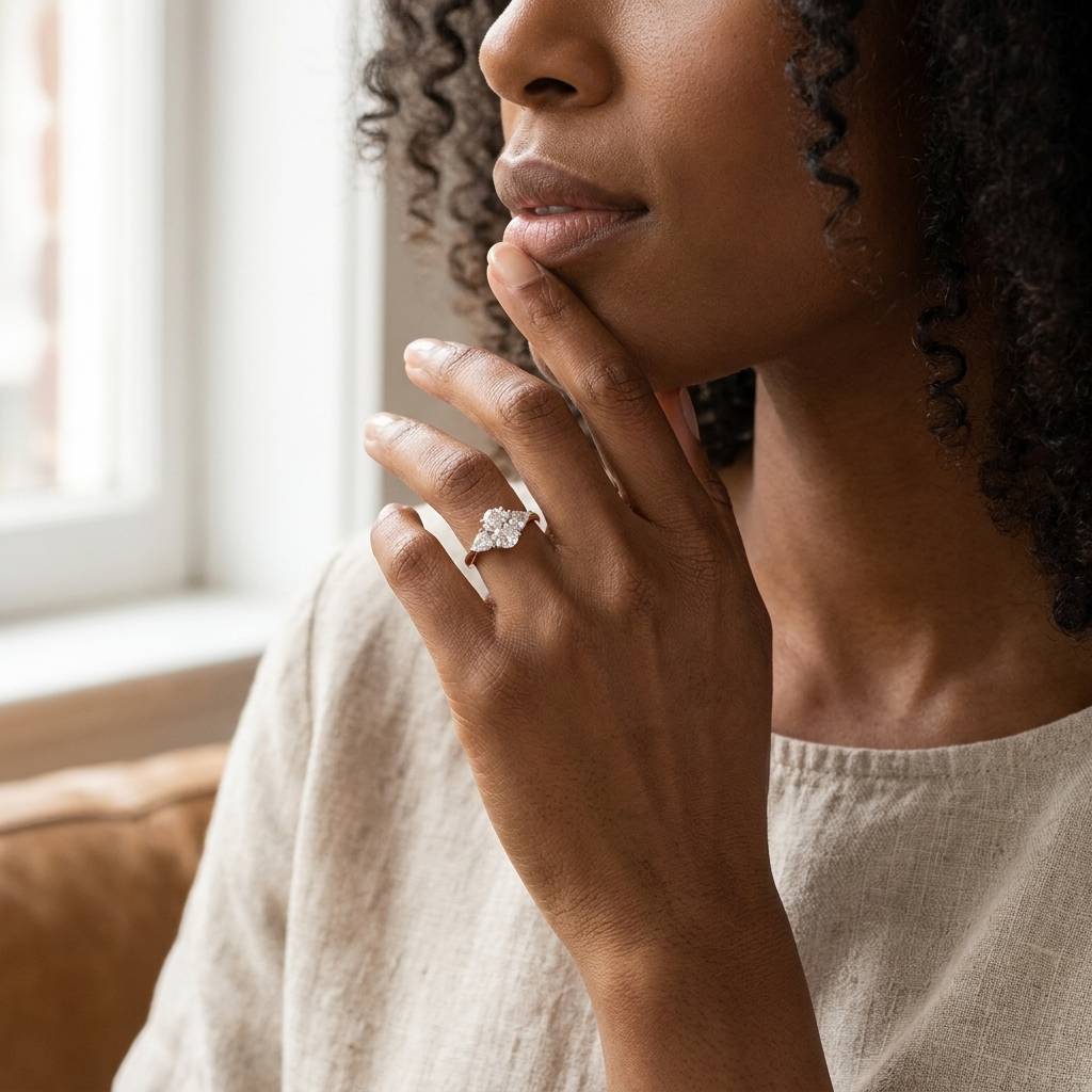 Oval_Cut_Side_Trilliant_Lab_Grown_Diamond_Engagement_Ring_On_Model