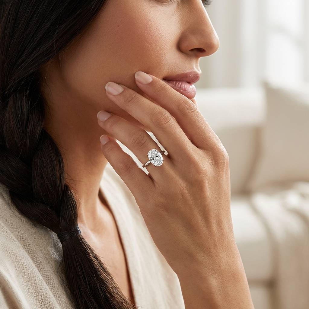 Oval_Cut_Solitaire_Hidden_Halo_Diamond_Engagement_Ring_On_Model