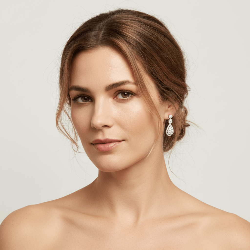 Pave_Set_Diamond_Drops_Earrings_On_Model