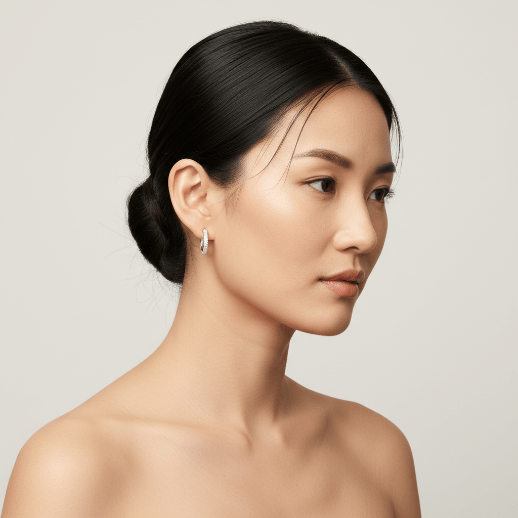 Pave_Set_Diamond_Hoops_Earrings_On_Model_2