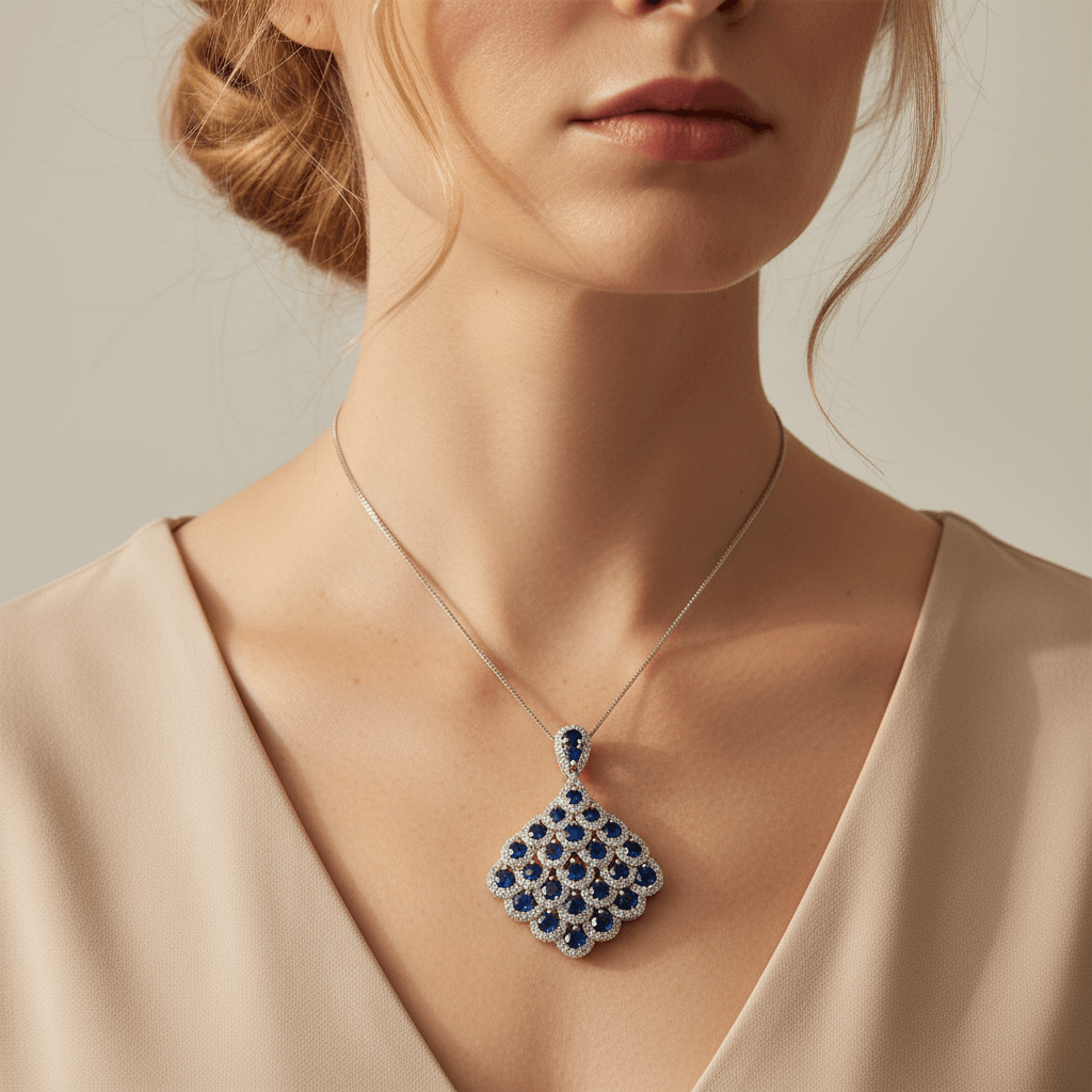 Peacock_Tail_Diamond_and_Blue_Sapphire_Necklace_Zoom