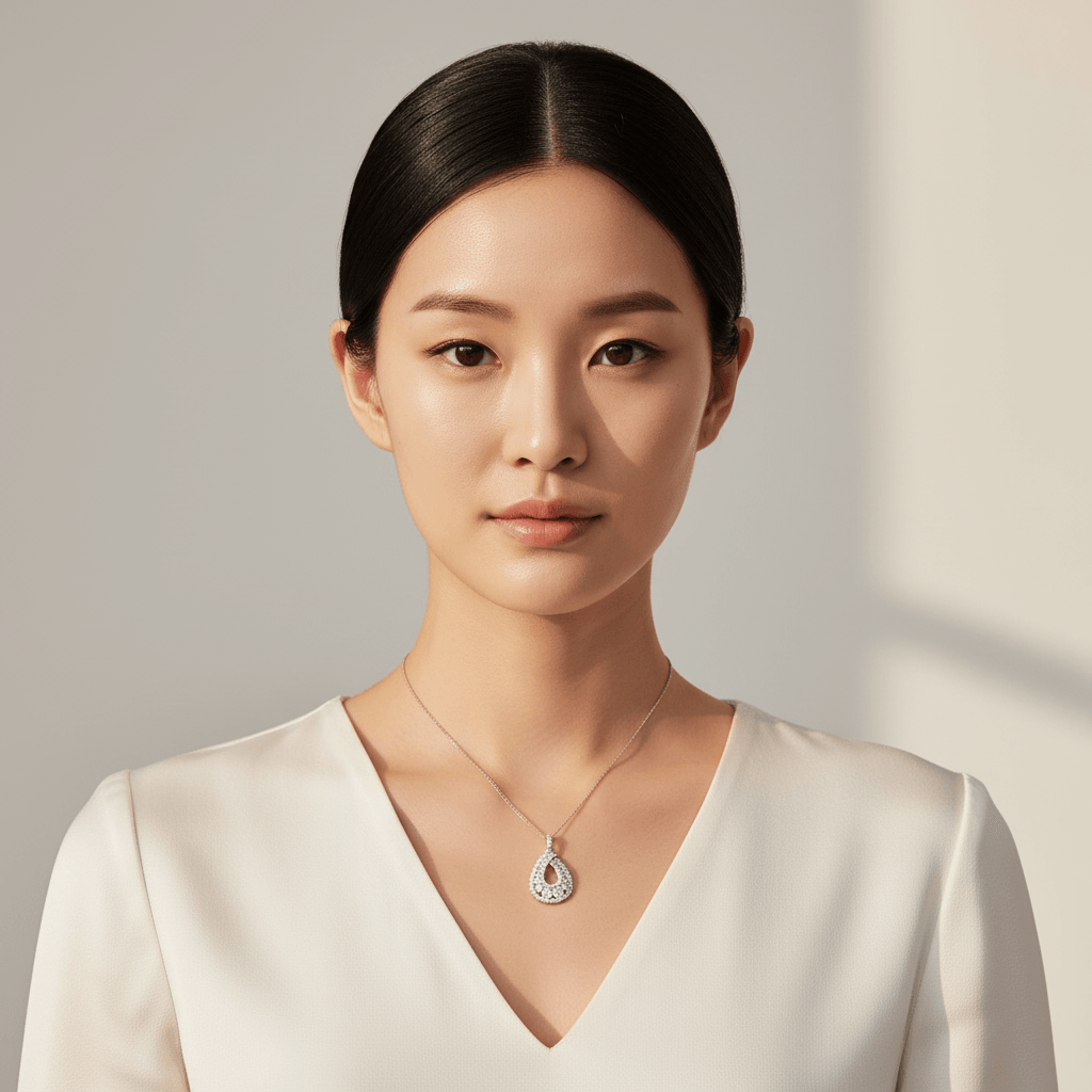 Pear_Shape_Round_Pave_Diamond_Pendant_On_Model