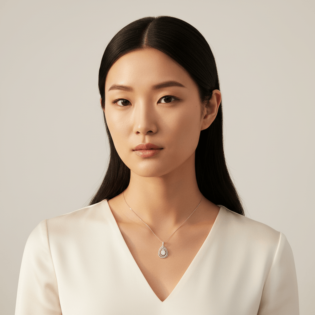 Pear_Shaped_Open_Double_Halo_Pave_Diamond_Pendant_On_Model