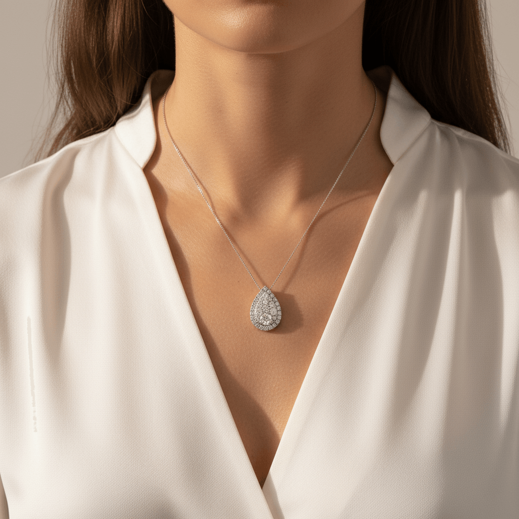 Pear_Shaped_Small_Pave_Diamond_Pendant_On_Model_2