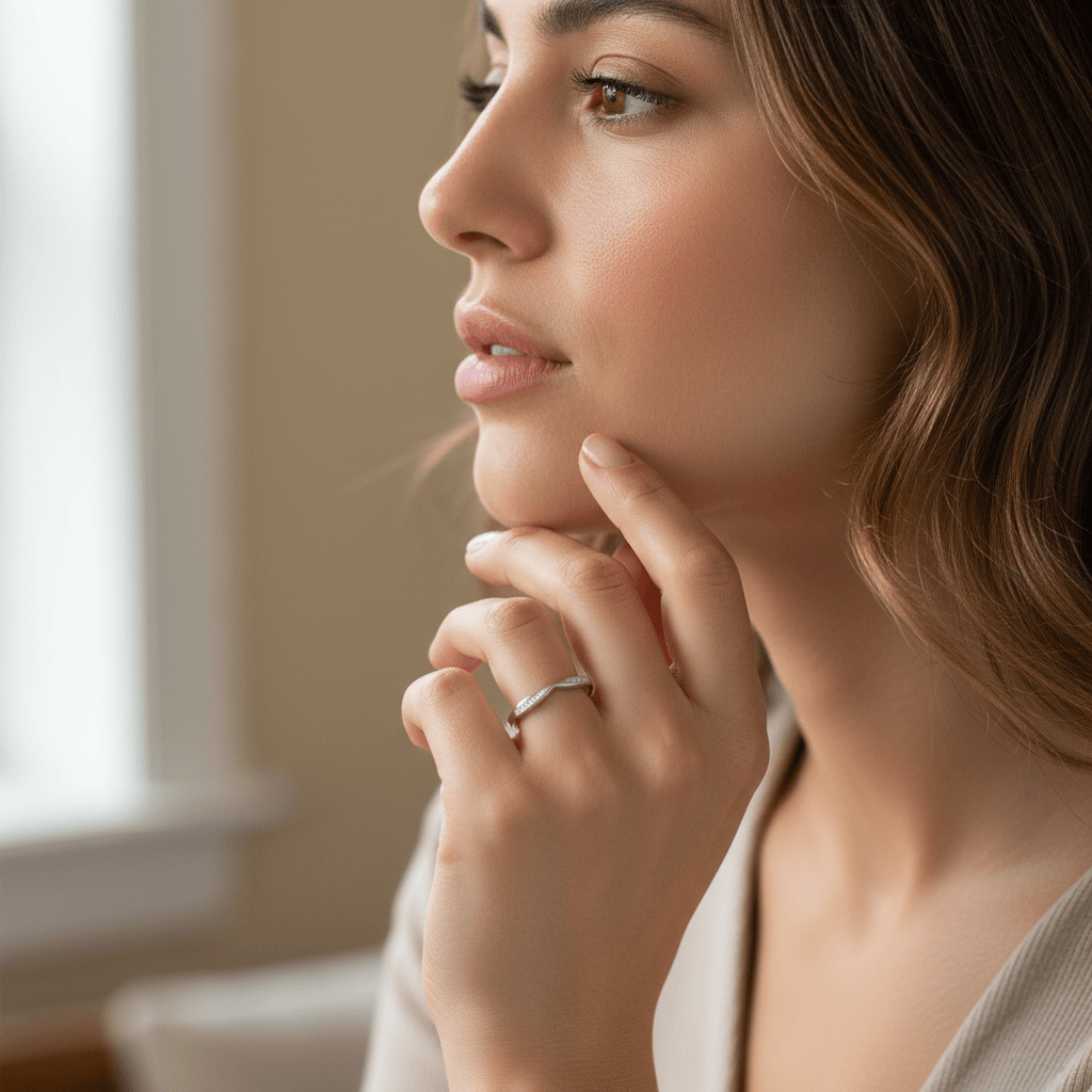 Pointed_Diamond_Wedding_Ring_On_Model