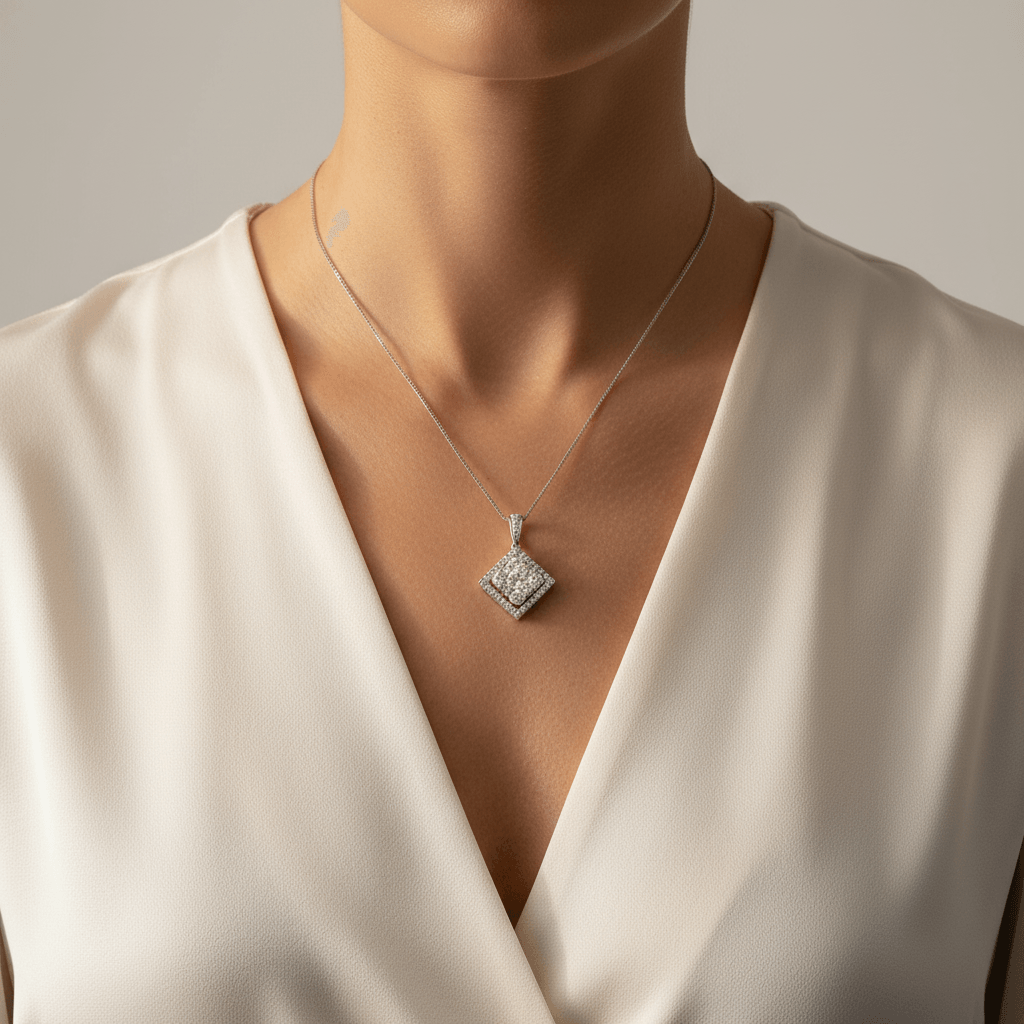 Princess_Shape_Pave_Diamond_Pendant_On_Model_2