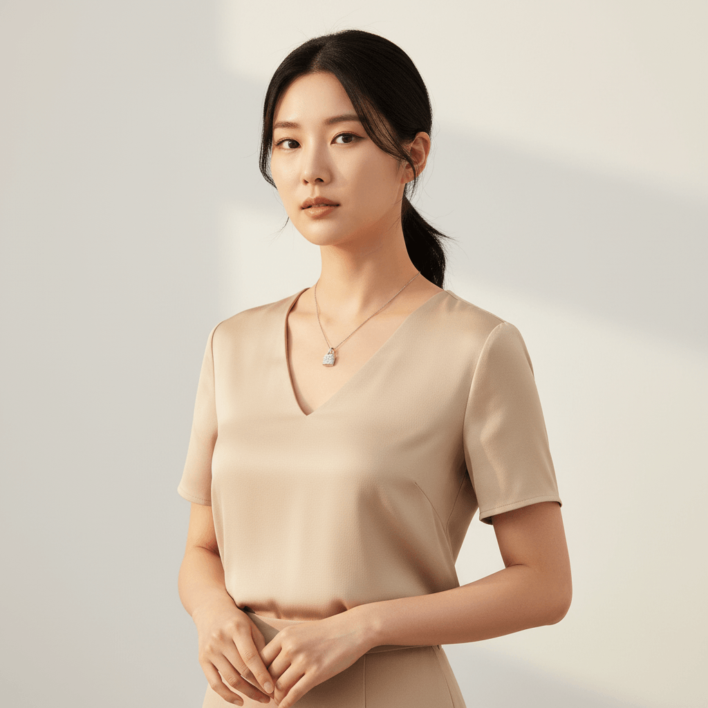 Round_Baguette_Cut_Lock_Diamond_Pendant_On_Model