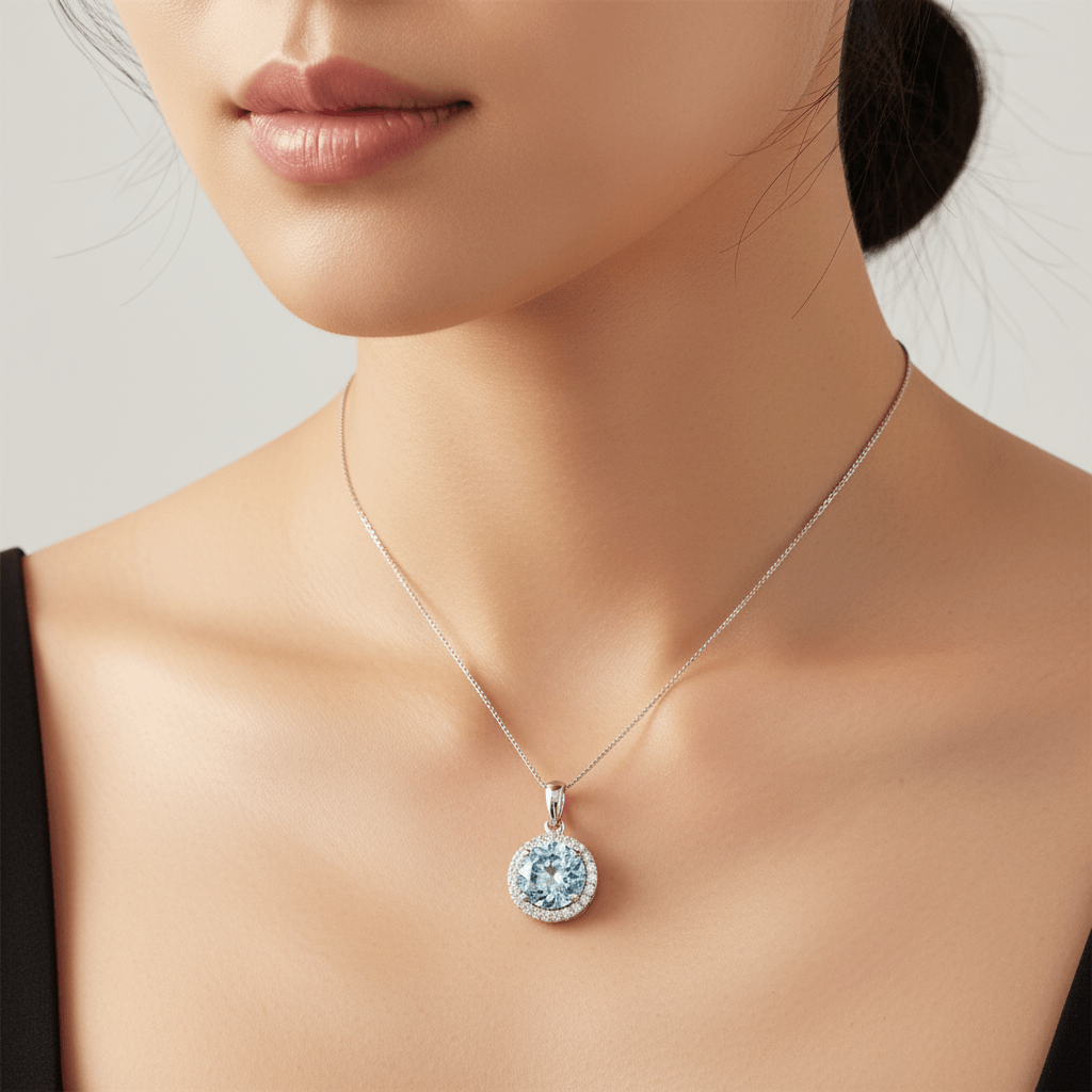 Round_Cut_Aquamarine_Diamond_Halo_Pendant_Zoom
