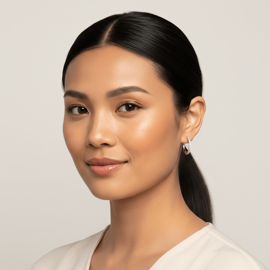 Round_Micro_Set_Diamond_Hoops_Earrings_On_Model