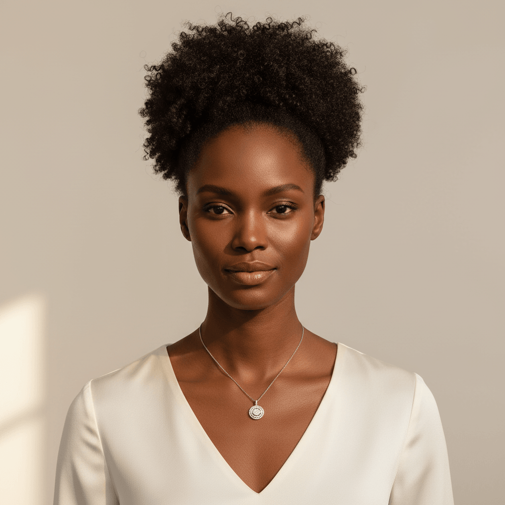 Round_Shape_Double_Halo_Diamond_Pendant_On_Model