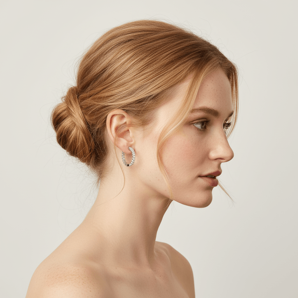 Round_Shape_Small_Claw_Set_Hoops_Diamond_Earrings_Zoom