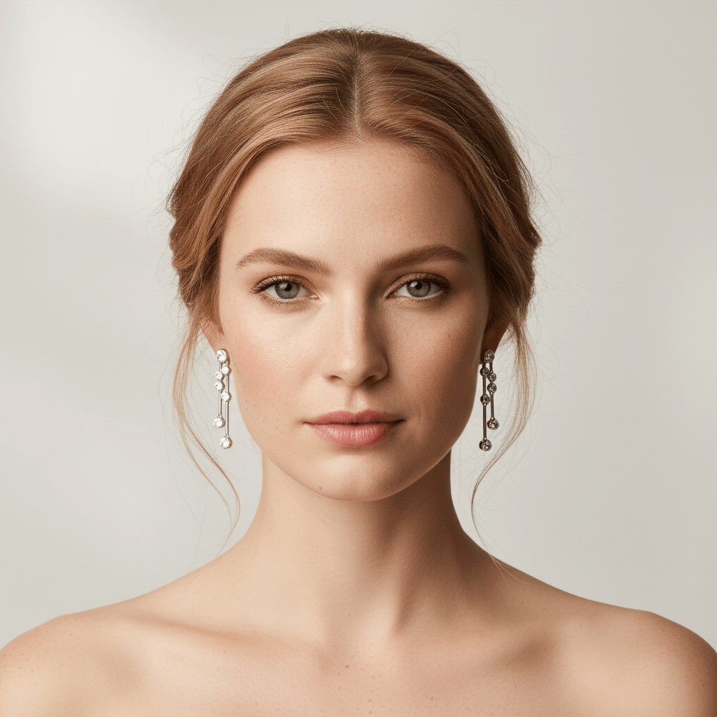 Rubover_2_Row_Bar_Diamond_Drop_Earring_On_Model