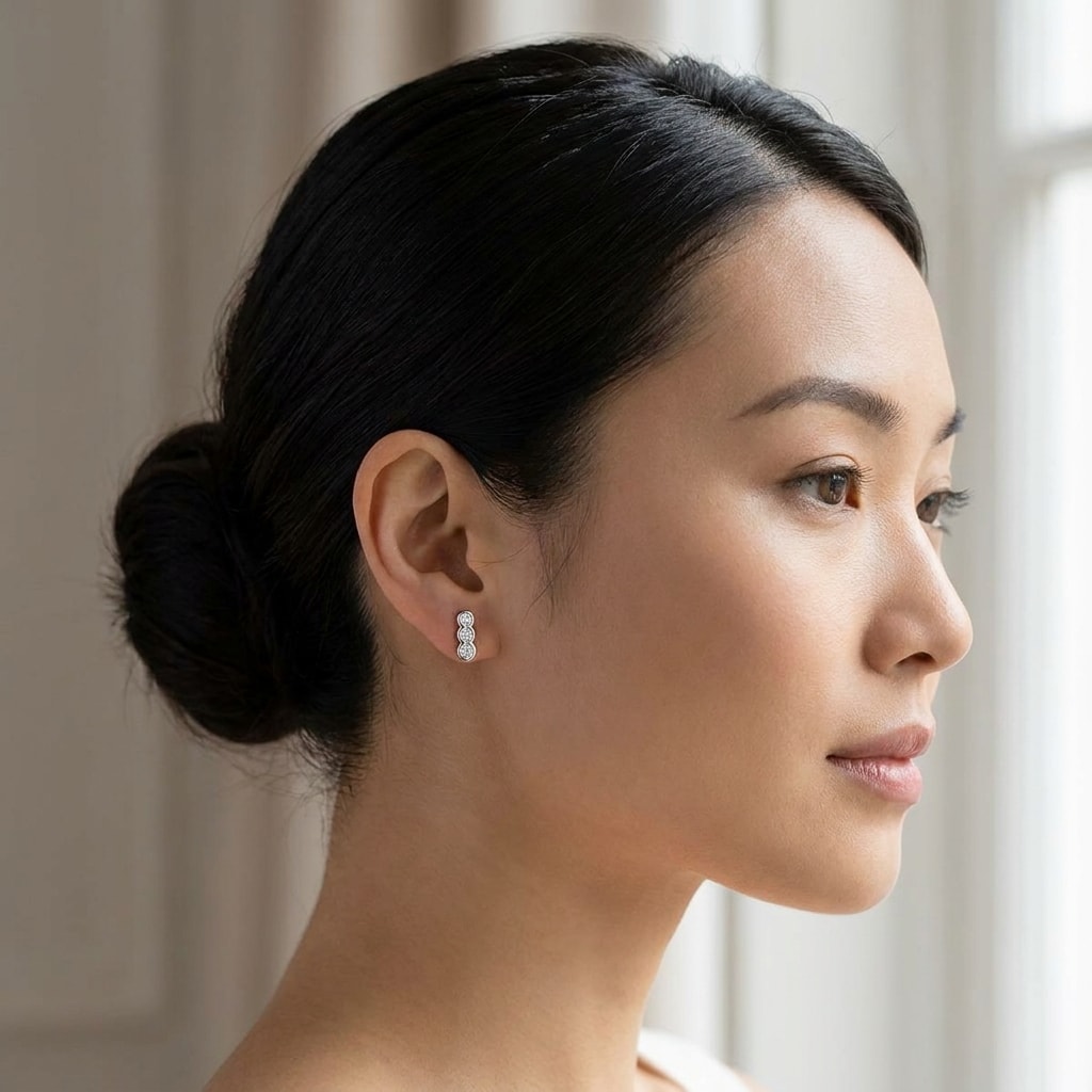 Rubover_Set_Trilogy_Diamond_Earring_Studs_On_Model_2