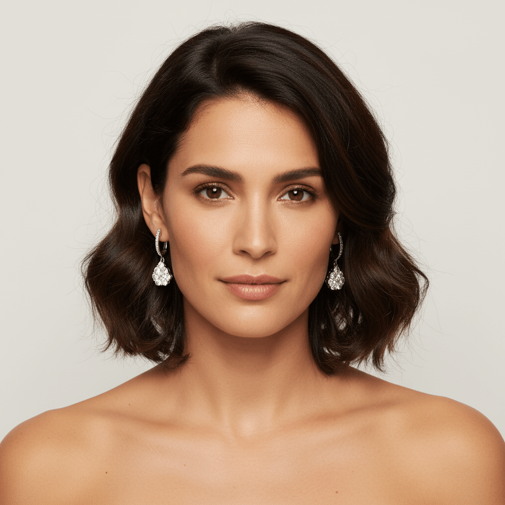 Small_Pave_Drop_Hoops_Diamond_Earring_On_Model