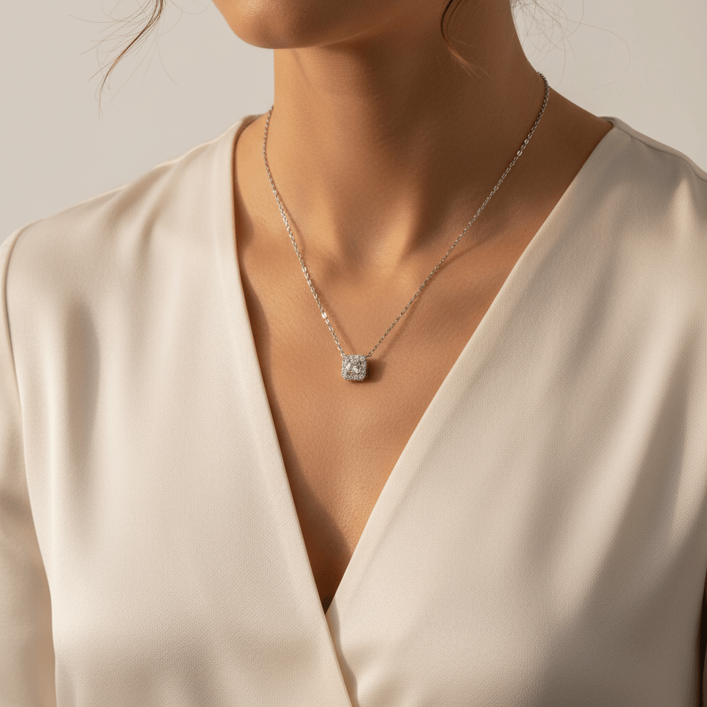 Square_Halo_Diamond_Pendant_On_Model_2