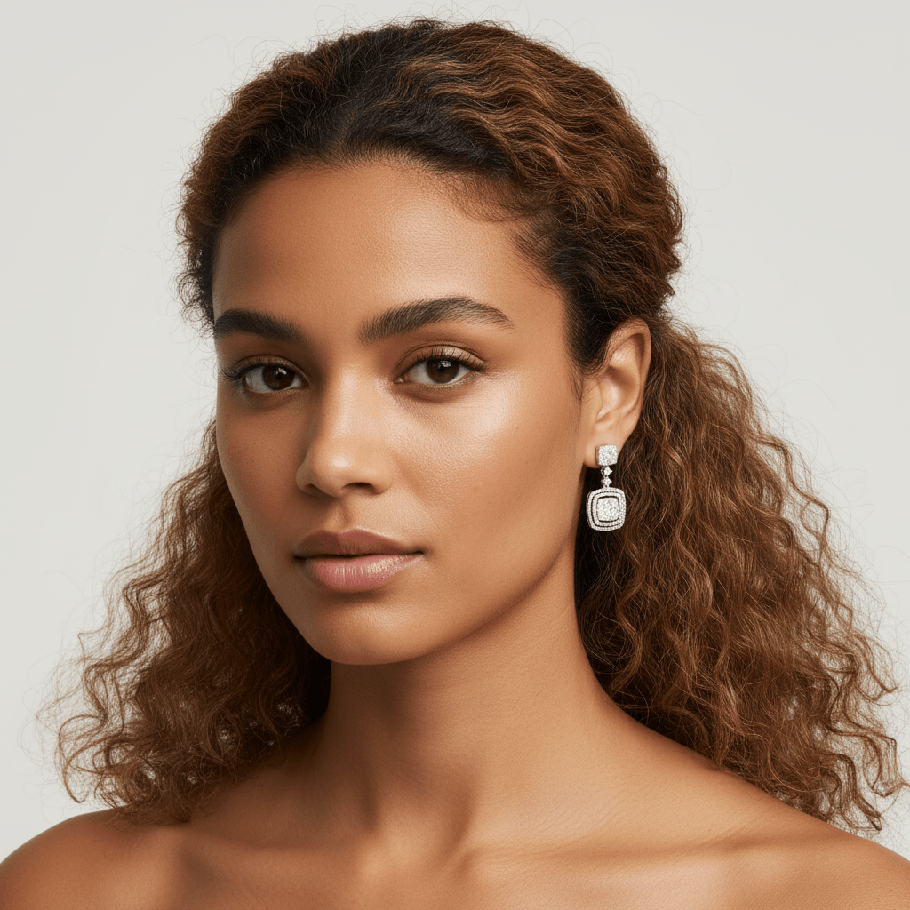 Square_Shape_Moveable_Diamond_Drops_Earrings_On_Model