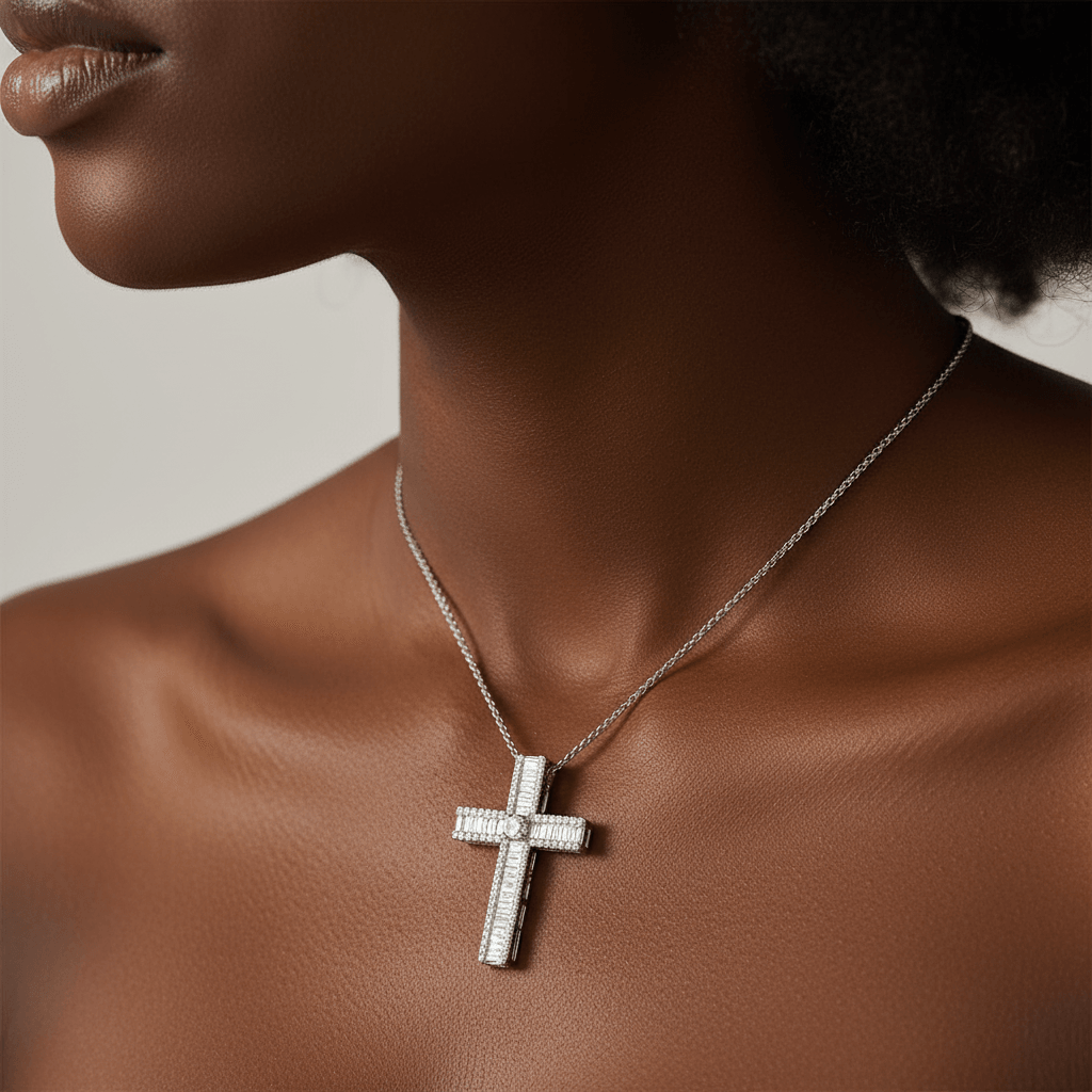 Straight_Round_Baguette_Cut_Cross_Diamond_Pendant_Zoom
