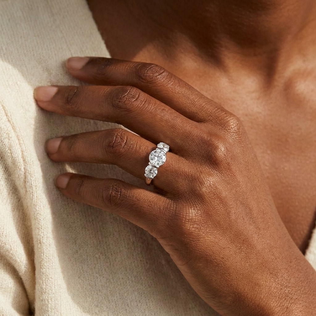 Tension_Set_Round_Trilogy_Engagement_Ring_On_Hand