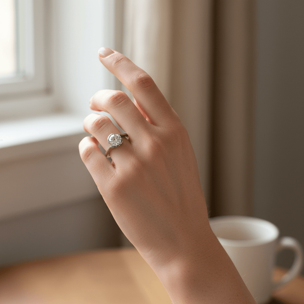 Tension_Twist_Solitaire_Round_Diamond_Engagement_Ring_On_Hand