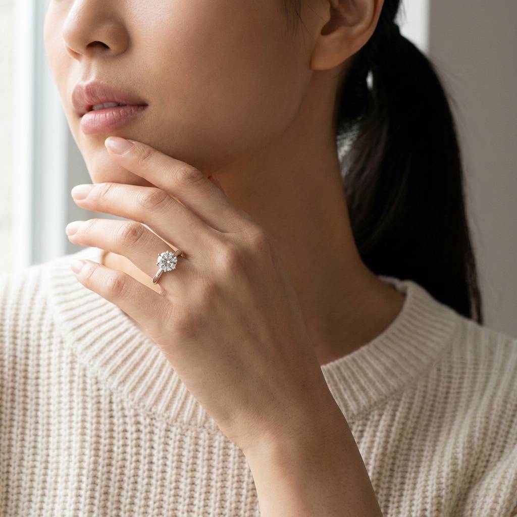 Traditional_Six_Claw_Solitaire_Round_Shape_Diamond_Engagement_Ring_On_Model