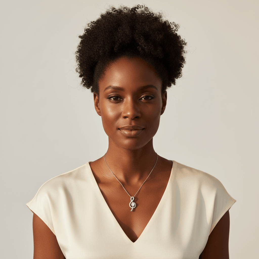 Treble_Clef_Diamond_Necklace_On_Model