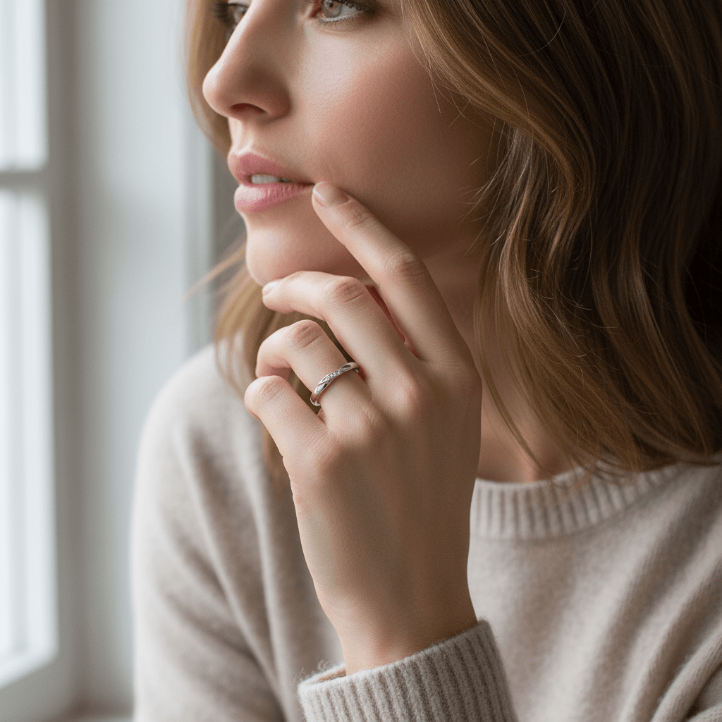 Twist_Centre_S_Diamond_Wedding_Ring_On_Model