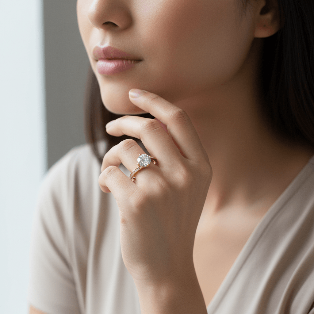 Twist_Pave_Round_Diamond_Engagement_Ring_On_Model