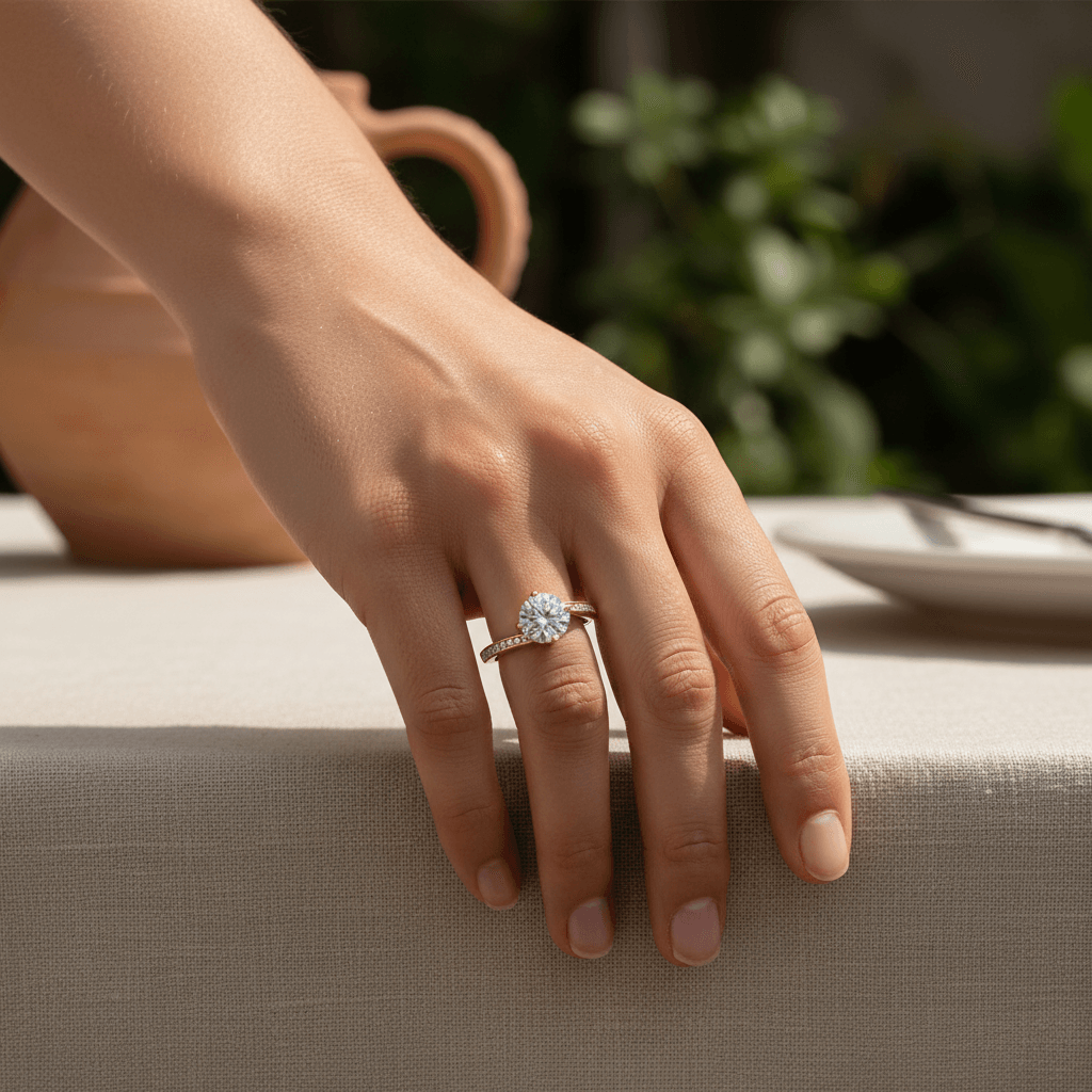 Twist_Pave_Round_Lab_Grown_Diamond_Engagement_Ring_On_Hand